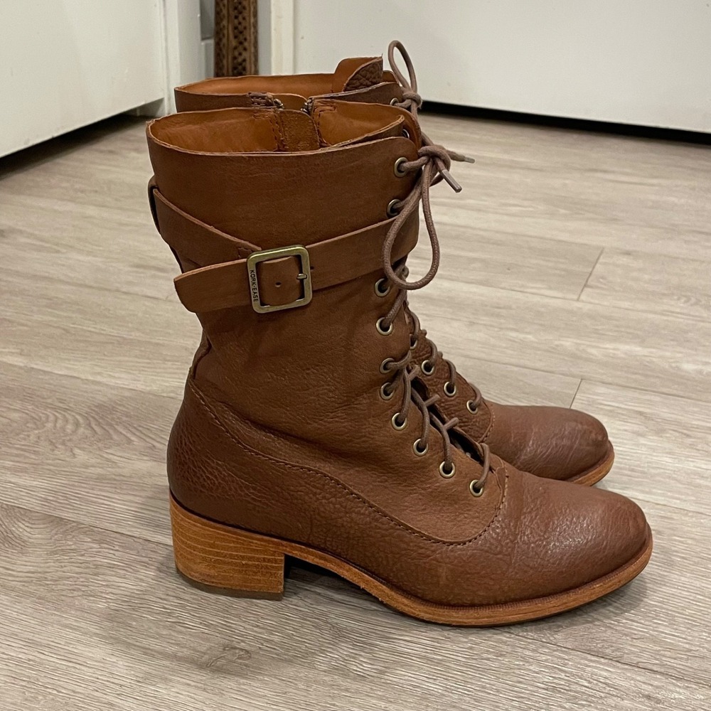 Kork Ease Mona Womens Boot Leather Renaissance Brown Whimsigoth Ren Faire 7M - Picture 3 of 7